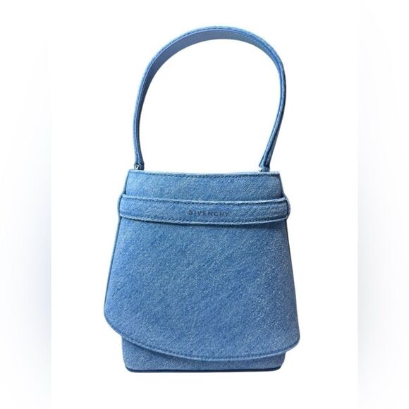 NWT Givenchy Shark Lock Denim Bucket Bag - Picture 6 of 9